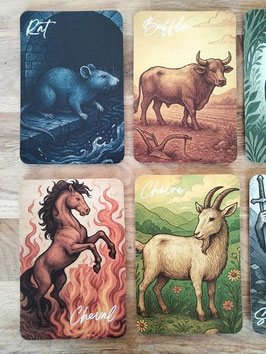 12 Cartes de Vœux Inspirées des Signes Chinois