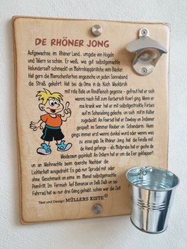 Wandflaschenöffner "DE RHÖNER JONG"