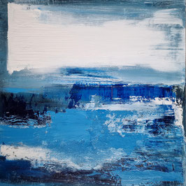 Abstrakte Landschaft blau