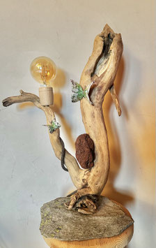 Lampes avec papillon en terre cuite