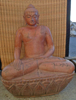 Buddha Lotussockel - Vulkanstein - 77 cm