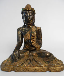 Buddha - Holzbuddha - Buddhashop - Mandalay - 38x30 cm