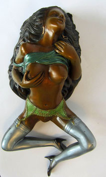 Erotik Girl Bronze Statue Nude Figur - L: 45 cm