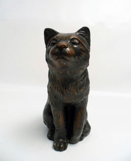 Katze - silber/gold/braun - H: 30 cm