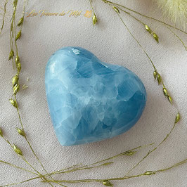 Coeur en Calcite bleue