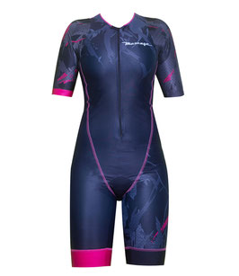 Aerodynamischer Damen-Triathlon Einteiler Kurzarm