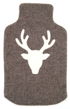 Wärmflaschen-Hülle Hirsch Taupe-Offwhite