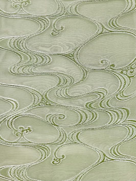 紗織帯緑地光琳流水