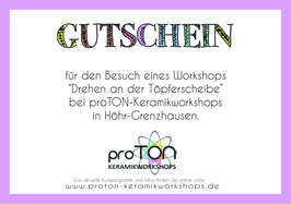 GUTSCHEIN - Drehen an der Töpferscheibe