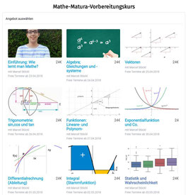 Mathe-Matura-Vorbereitungskurs alle Module inkl. Whats-App Betreuung