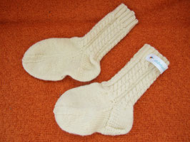 Kinder-Trachten-Socken in wollweiß