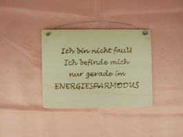 Statement Energiesparen