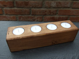 4er-Teelichthalter aus Holz