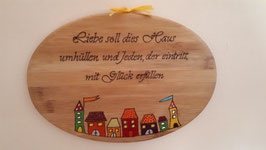 Haussegen mit Wunschspruch