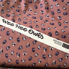Jersey WooHoo Owls Eulen altrosa-dunkelblau
