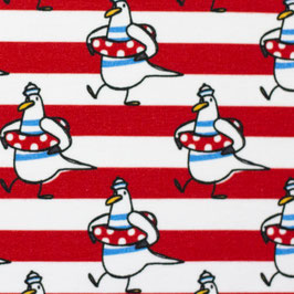 Jersey Möwe mit Schwimmring rot-weiss 1m
