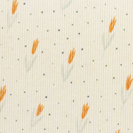 Ripp-Jersey Tulpen natur- aprikot