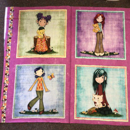 Patchwork-Panel Ninette Mädchen 90x112