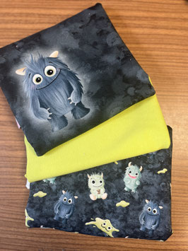 French-Terry Paket Monster Moods blau