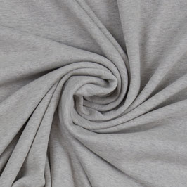 Alpen-Sweat melange uni doubleface hellgrau