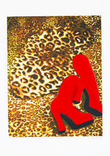 Gill - Cheetah Nude with Red Boots