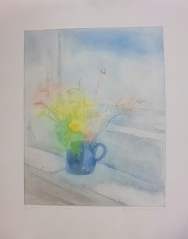 Malcolm Wilkinson - Flowers in a blue mug
