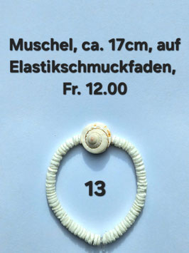 Armband Nr. 13, Muschel, ca. 17cm