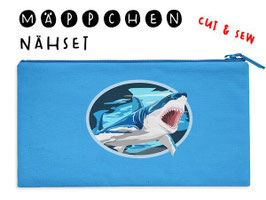 DIY Nähkit Mäppchen/Etui/Reissverschlusstäschli SHARK