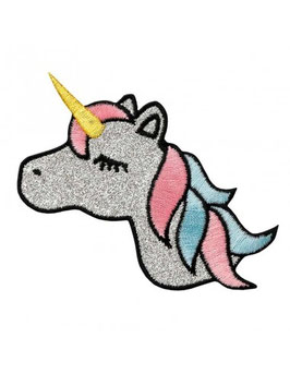 Applikation Glitzer Einhorn
