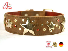 Hundehalsband Big Star 2 braun Leder Bolleband