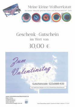 Gutschein im PDF-Format zum Ausdrucken [Design Valentinstag]