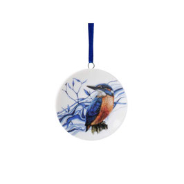 Christmas ornament wall plate Kingfisher