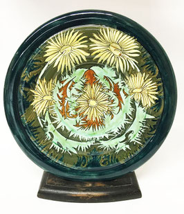 Rozenburg earthenware wall plate, The Hague, The Netherlands, 1893