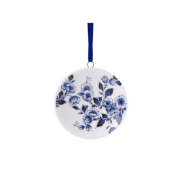 Christmas ornament wall plate flowers