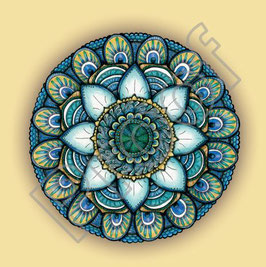 "Harmonie"                                                                  Mandala-Geschenkkarte zur Dekoration, Meditation, zum Verschenken oder Versenden.