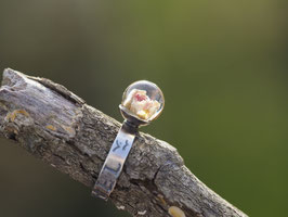 Bauchgefühl - Rosenblüten-Ring aus Sterlingsilber, 17/57,  Nr. A19