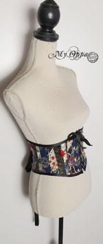 Serre taille tissu japonais patchwork double laçage