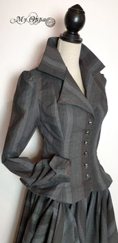 Veste grise retro steampunk costume classique