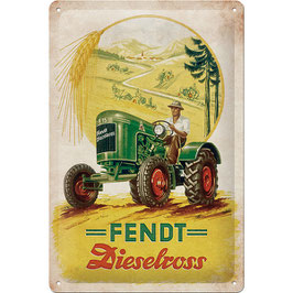 Blechschild Fendt Dieselross 20x30cm