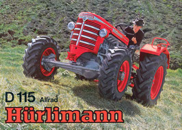 Blechschild Hürlimann D115 Allrad 20x30cm