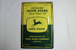 Blechschild John Deere Special Purpose Oil 20x30cm