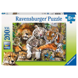 Puzzle Schmusende Raubkatzen 200 Teile