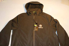 Softshell Jacke mit Kapuze Hürlimann Logo und Schrift (vorne + hinten)