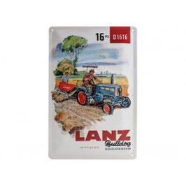 Blechschild Lanz Bulldog 16PS D1616 20x30cm