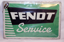 Fendt Blechschild Service altes Logo