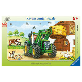 John Deere Traktor auf dem Bauernhof - Puzzle