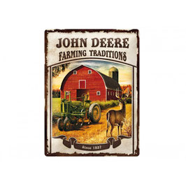 Blechschild John Deere  - Farming Traditions