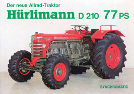 Blechschild Hürlimann D-210 Allrad 20x30cm