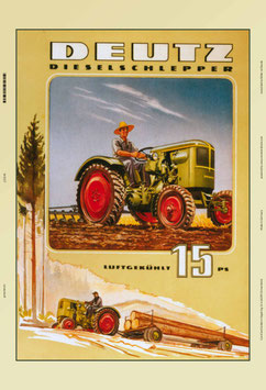 Blechschild Deutz luftgekühlt 15 PS Langholz 20x30cm