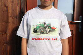 T-Shirt mit Motiv "Traktorwelt.ch" (Meili-Traktor) Kinder